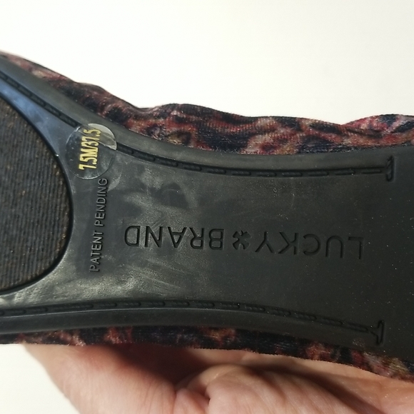 LUCKY BRAND Emmie Black Paisley Brocade Velvet Ballet Flat Shoe - NWOT - Picture 5 of 8